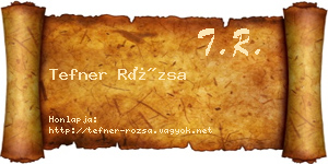 Tefner Rózsa névjegykártya