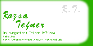 rozsa tefner business card